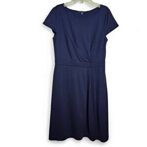 Brooks Brothers Women's Navy Blue Cap Sleeve Sheath Dress Size 6